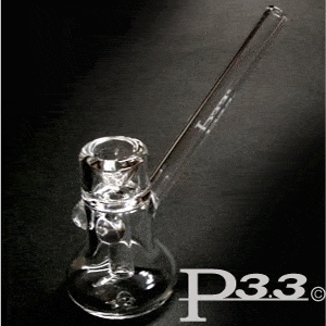 パイレックスP3.3製ガラス水パイプ(小)