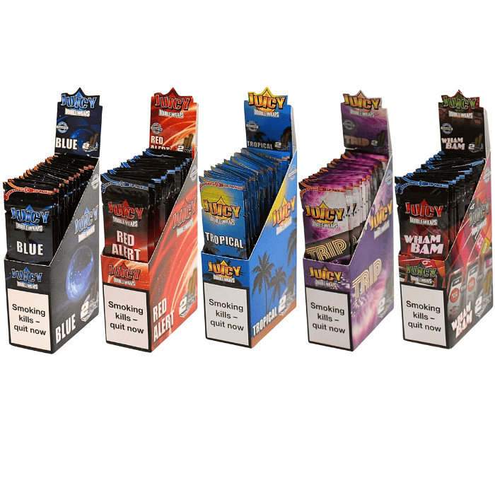 BOX ボックス 販売 JUICY DOUBLE WRAPS ジューシー ブランツ ブラントペーパー 手巻き タバコ用 フレーバー 巻紙 2枚入り juicy jay's BLUNT