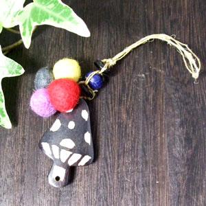 ウッドきのこストラップ