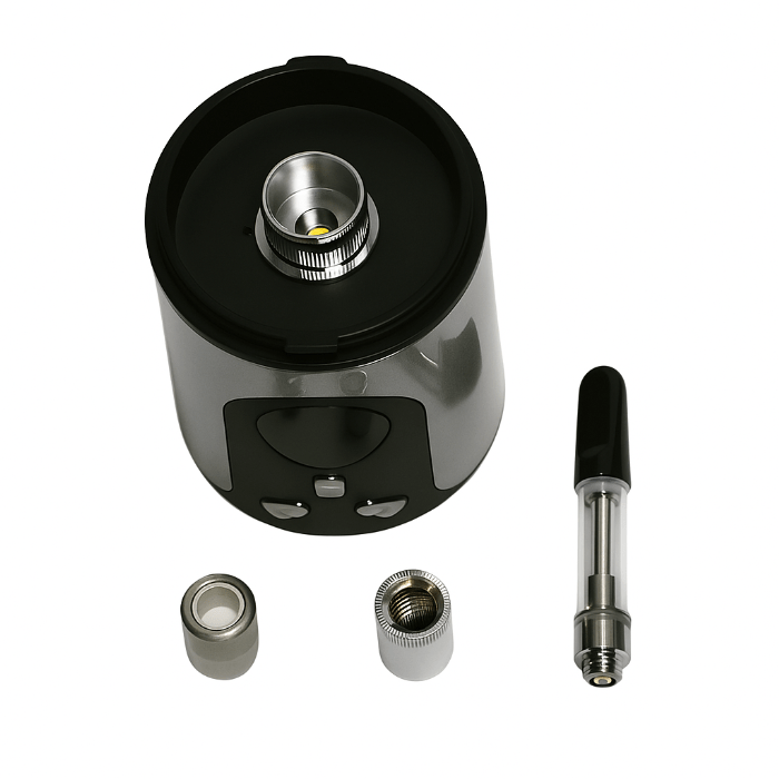 3in1 ヴェポライザー 電子タバコ VAPE ドライハーブ ワックス WAX オイル 対応 アトマイザー 付 卓上 喫煙具 CBD CBN CBG リキッド 禁煙 グッズ 510規格 電圧調整可能