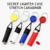 伸びるカラビナ付き シークレットライターケース