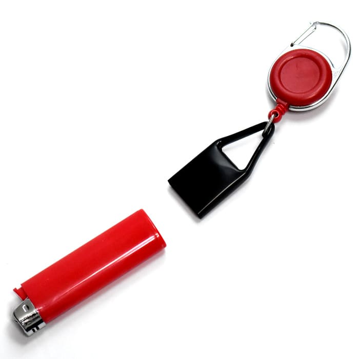 伸びるカラビナ付き シークレットライターケース スタッシュ 隠しケース セーフ クリップ カバー ホルダー 保護カバー 紛失防止 防犯 隠し 収納 グッズ キーチェーンベルト
